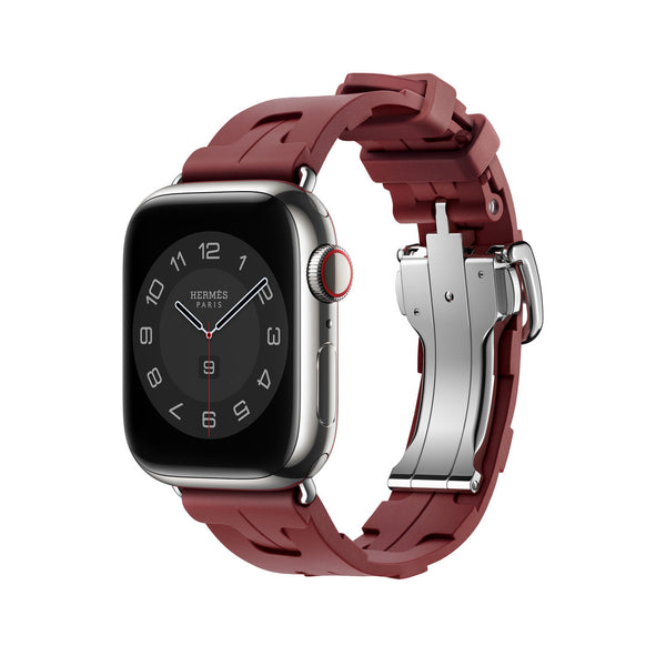 Apple Watch Strap Hermès Kilim H Design Soft Silicon Material Watch Band Compatible with

42/44/45/49mm for men and women