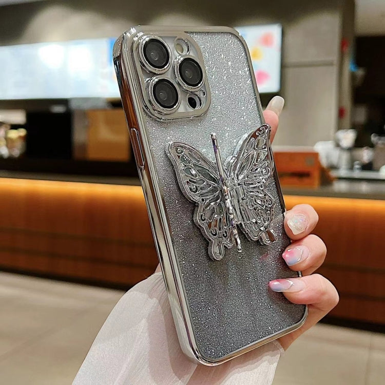 Cases
For iPhone 17 Pro  Electroplated Gradient Glitter 3D Butterfly TPU Phone Case