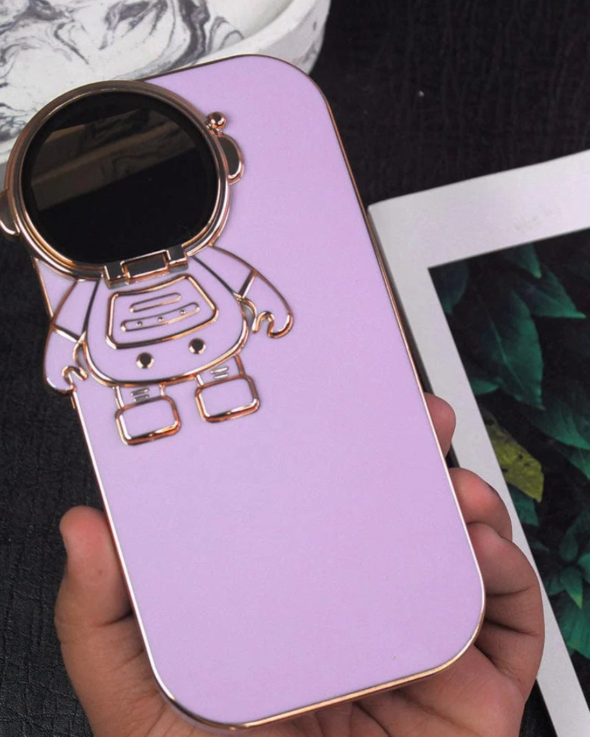 iPhone 13 Pro Max Cover - Purple - New Luxury Space Case With Camera Protective Folding Stand