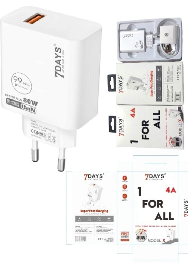 7DAYS "1 FOR ALL" 80W Fast Charger