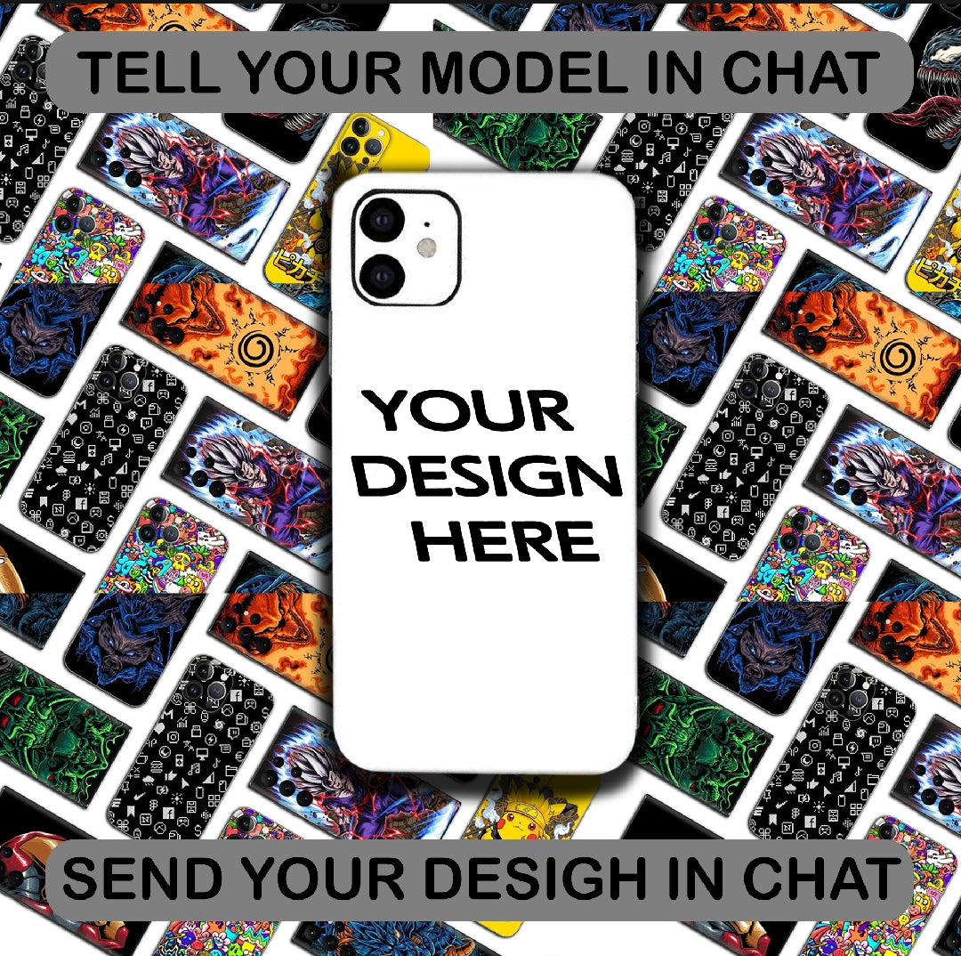 Custom Mobile Skin Wrap - Personalized Phone Vinyl Decal | Stylish Protective Skin | Matte, Glossy Finish for All Devices (Not Cover)