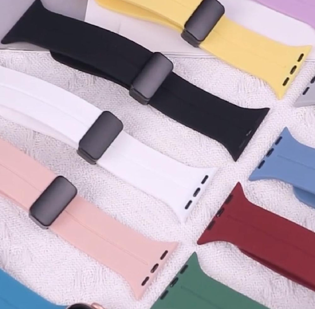 Magnetic-Silicone Straps For 42mm\44mm\45mm\49mm Watch Silicone Watchband With Magnet Buckle High Quality Strap