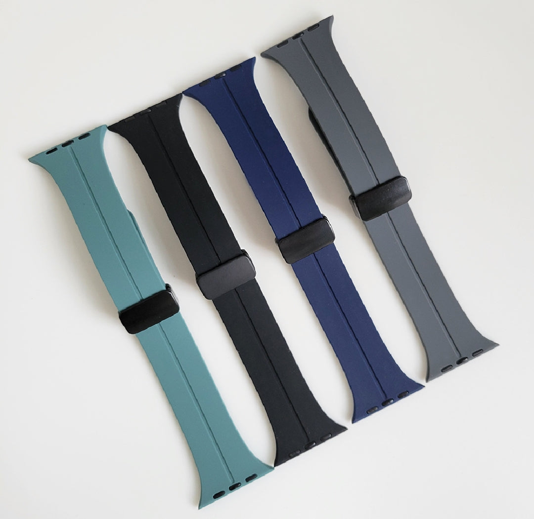 Magnetic-Silicone Straps For 42mm\44mm\45mm\49mm Watch Silicone Watchband With Magnet Buckle High Quality Strap