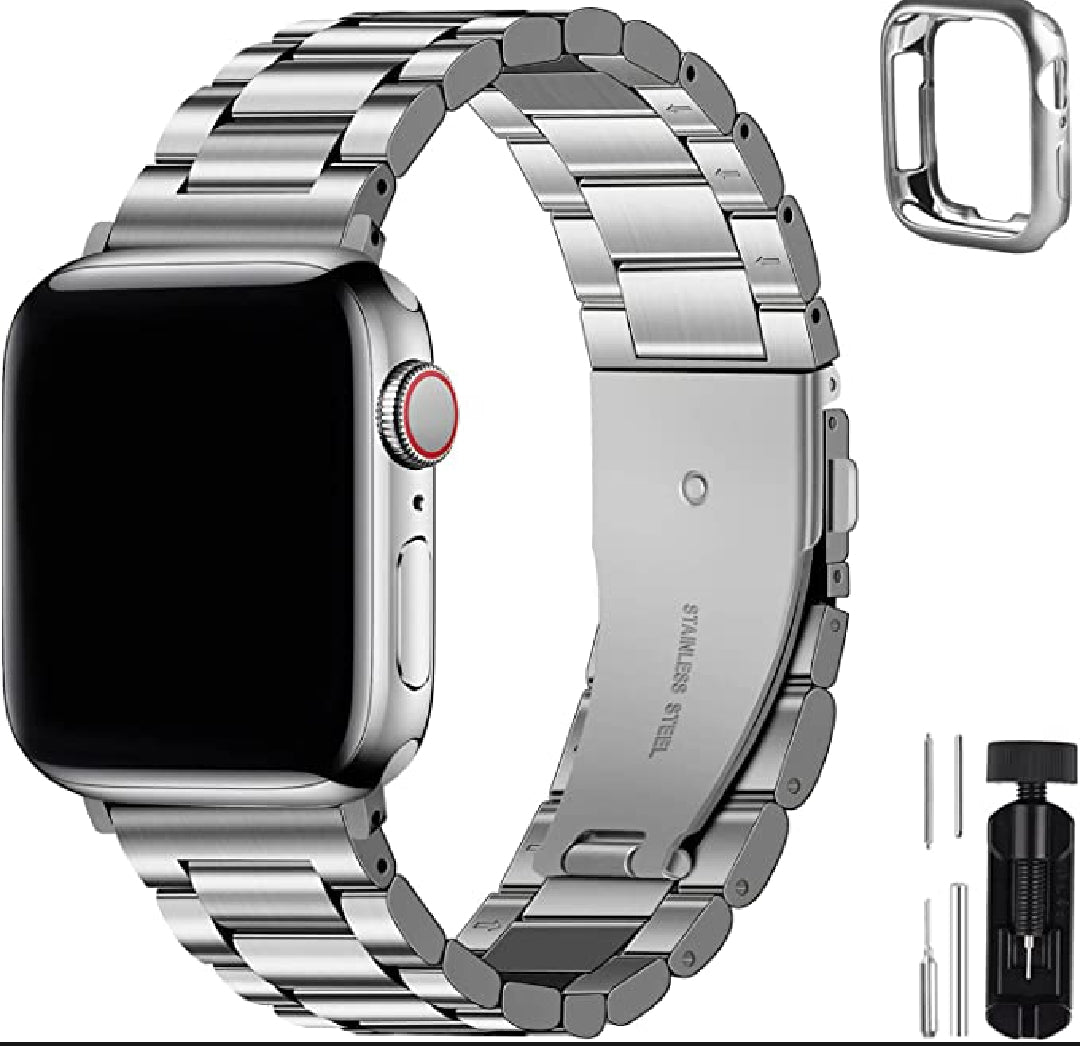 Stainless Steel Chain Straps For 42-44-45,46,49mm Smartwatches - Durable premium Quality Stainless Steel Chain Straps For Smartwatch