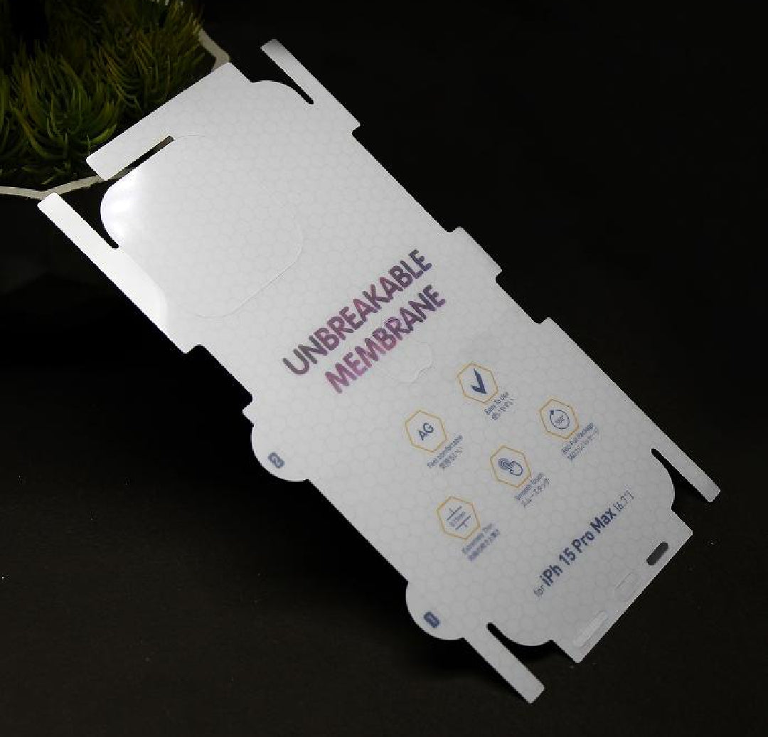 iPhone Unbreakable Membrane Matte Back Sides Protector