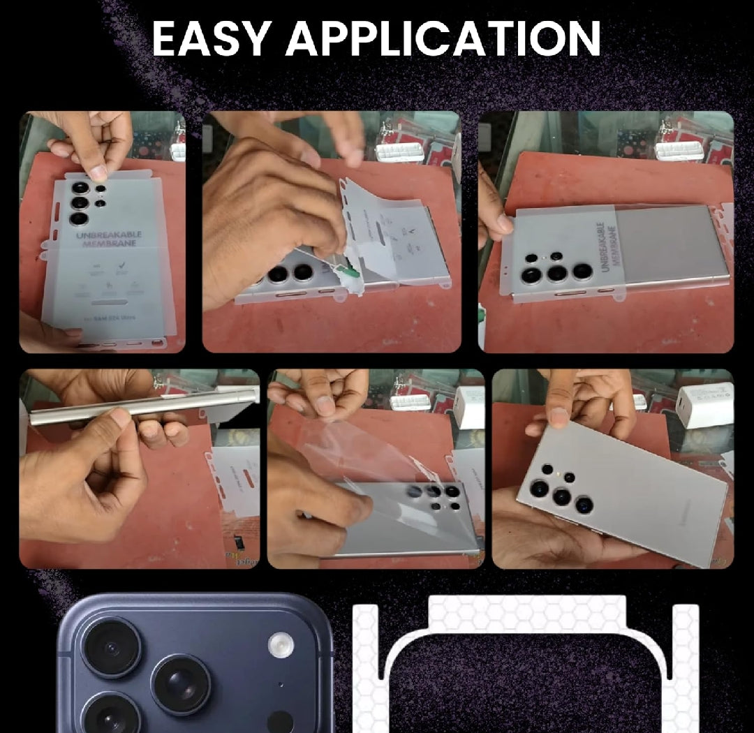 iPhone Unbreakable Membrane Matte Back Sides Protector