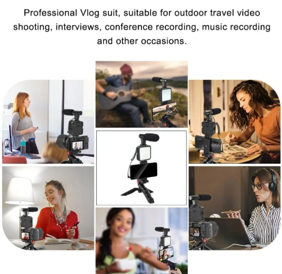 Portable Multipurpose LED  Light with Microphone and Tripod