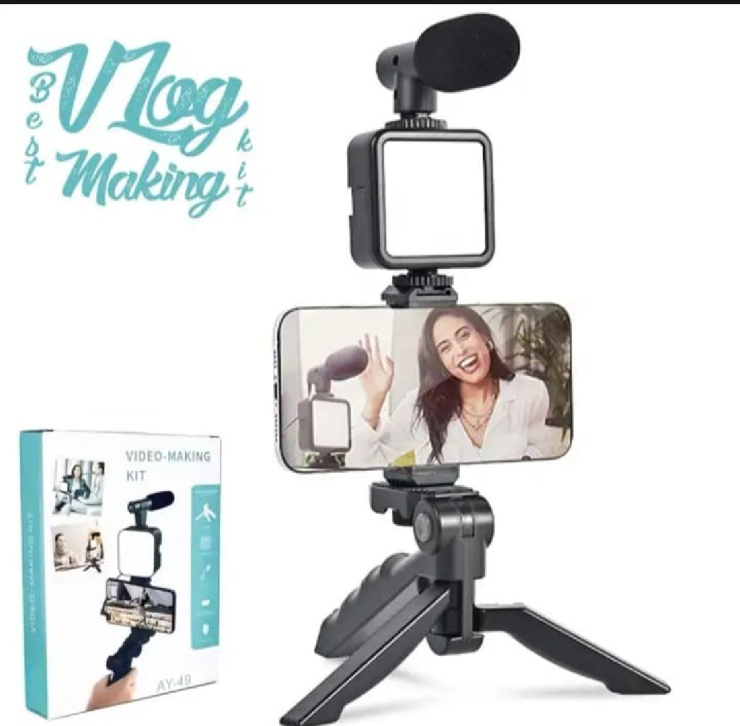 Portable Multipurpose LED  Light with Microphone and Tripod