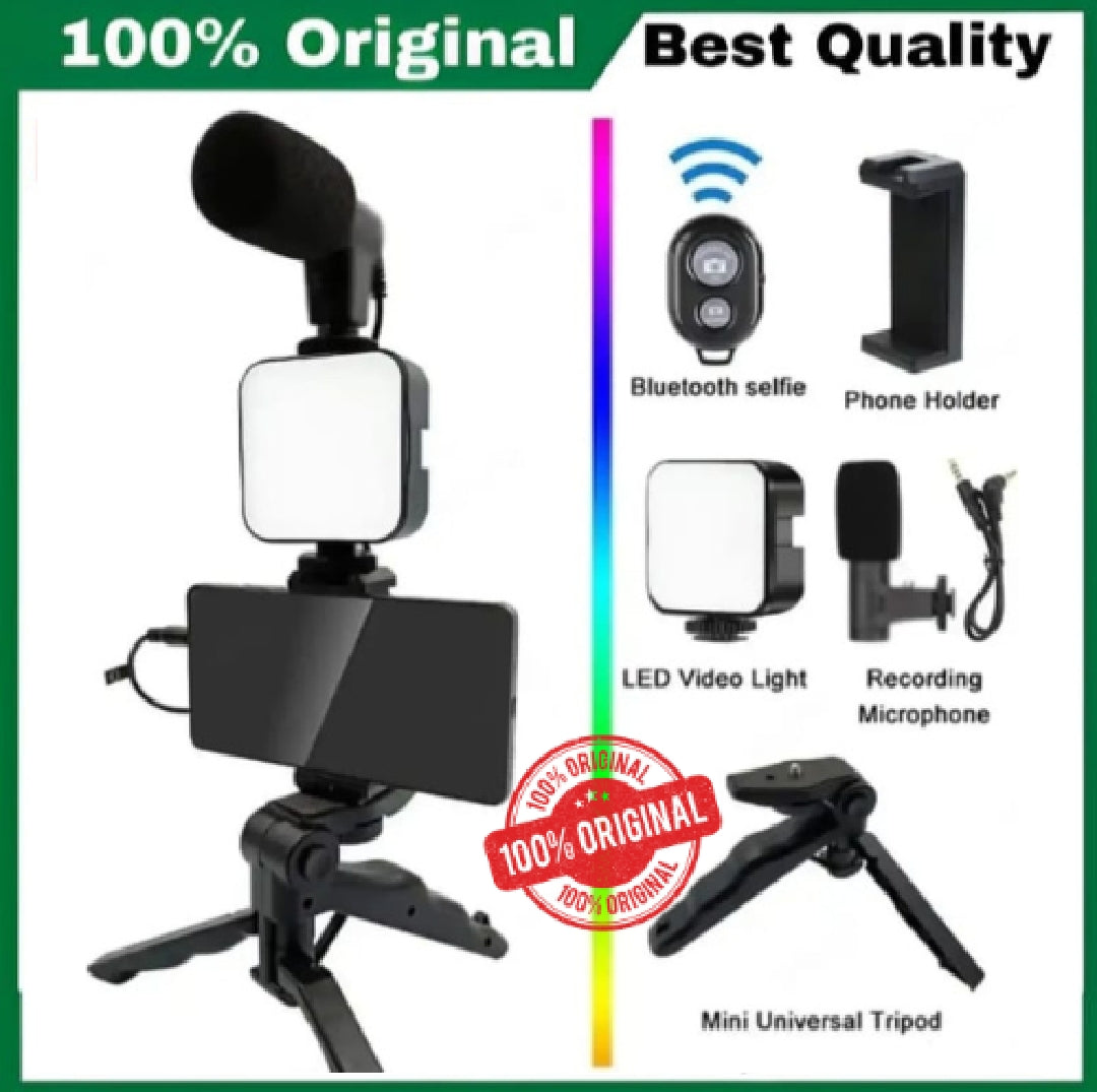 Portable Multipurpose LED  Light with Microphone and Tripod
