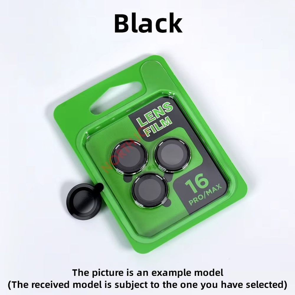 For iPhone Camera Lens Protector Rings Aluminum +Tempered Glass Scratch Resistant