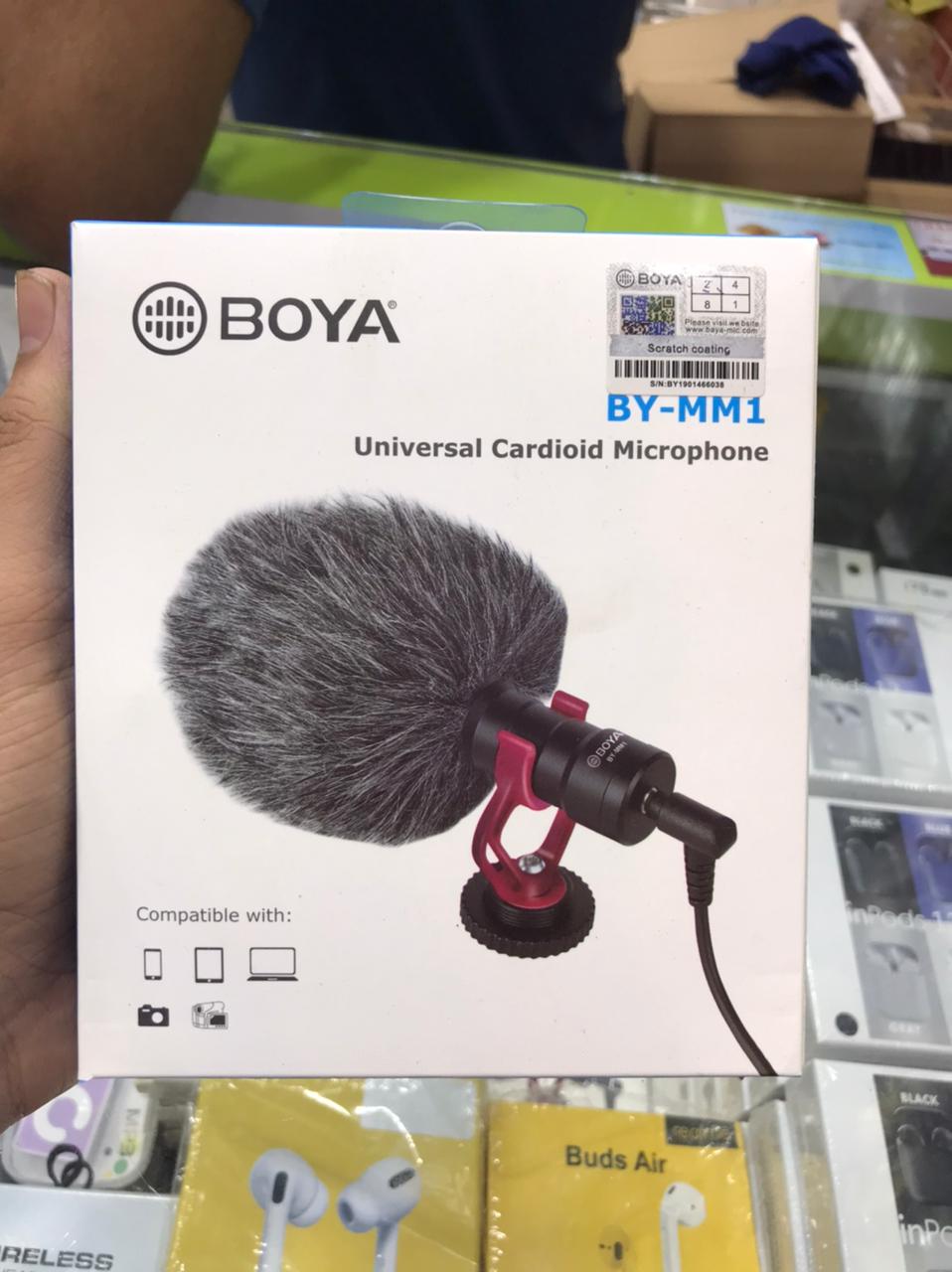 Boya By-MM1 | Cardioid Microphone | Compatible With Smartphones | DSLRs | Professional Furry Windshield included | Gadgets