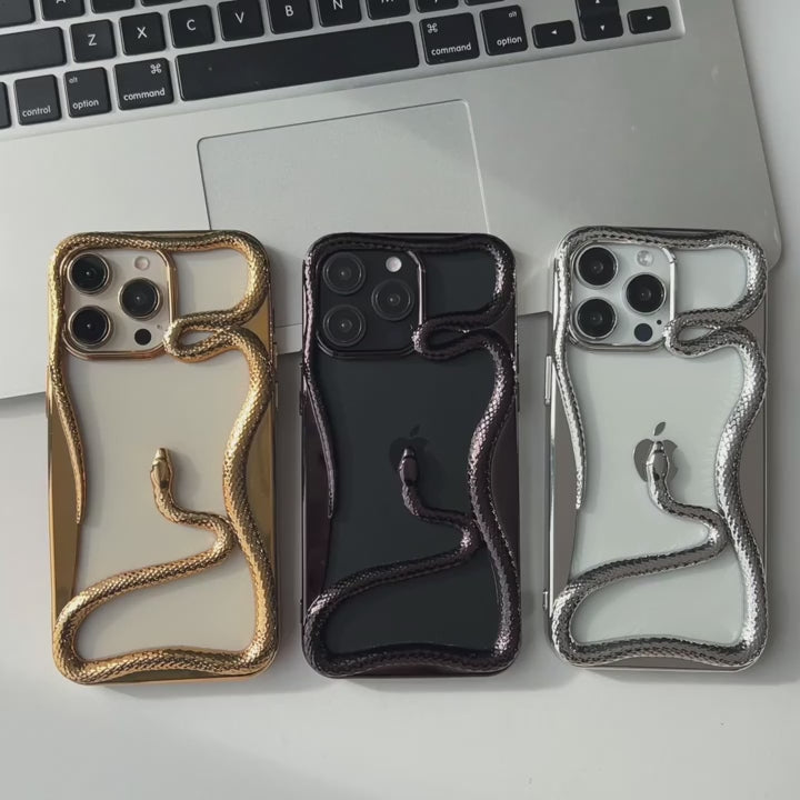 Electroplated Snake Case For iPhone  🐍 (NEW)