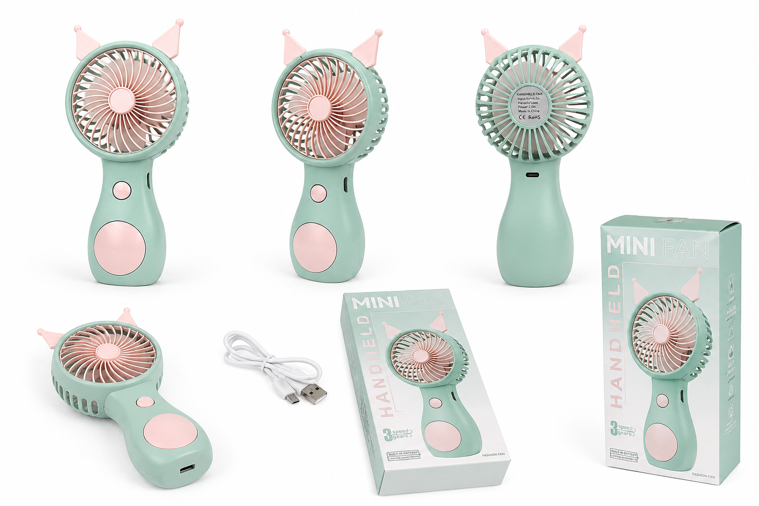 Rechargeable Hello Summer Mini Handheld Fan