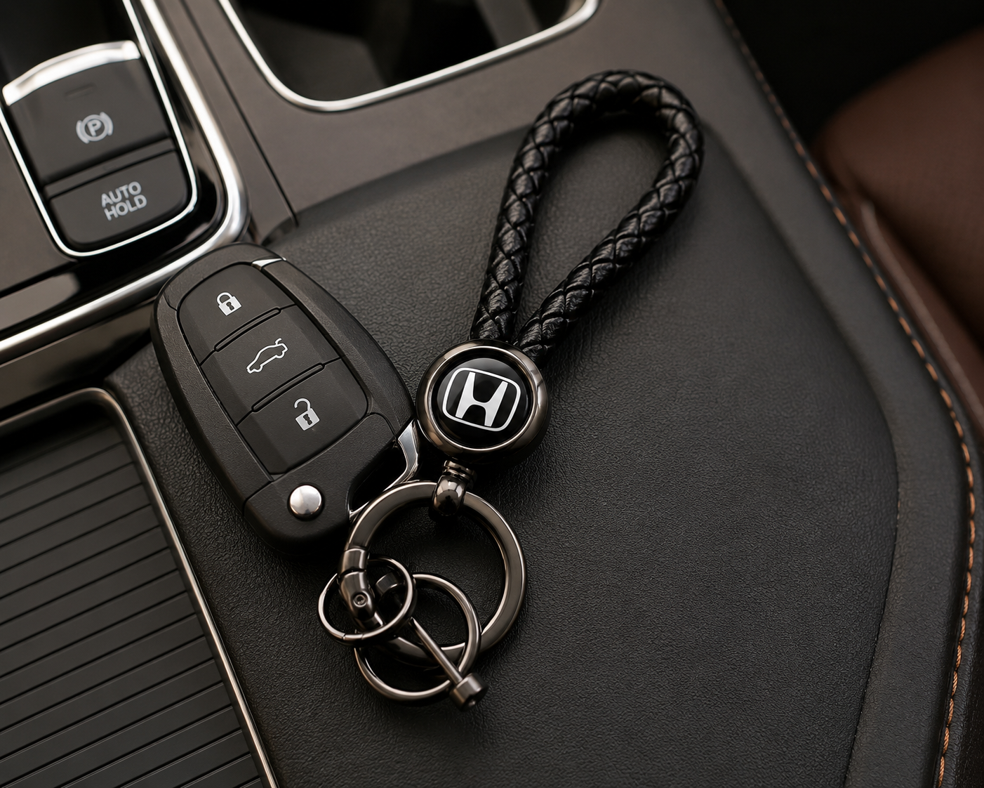 Honda Premium Leather Keychain