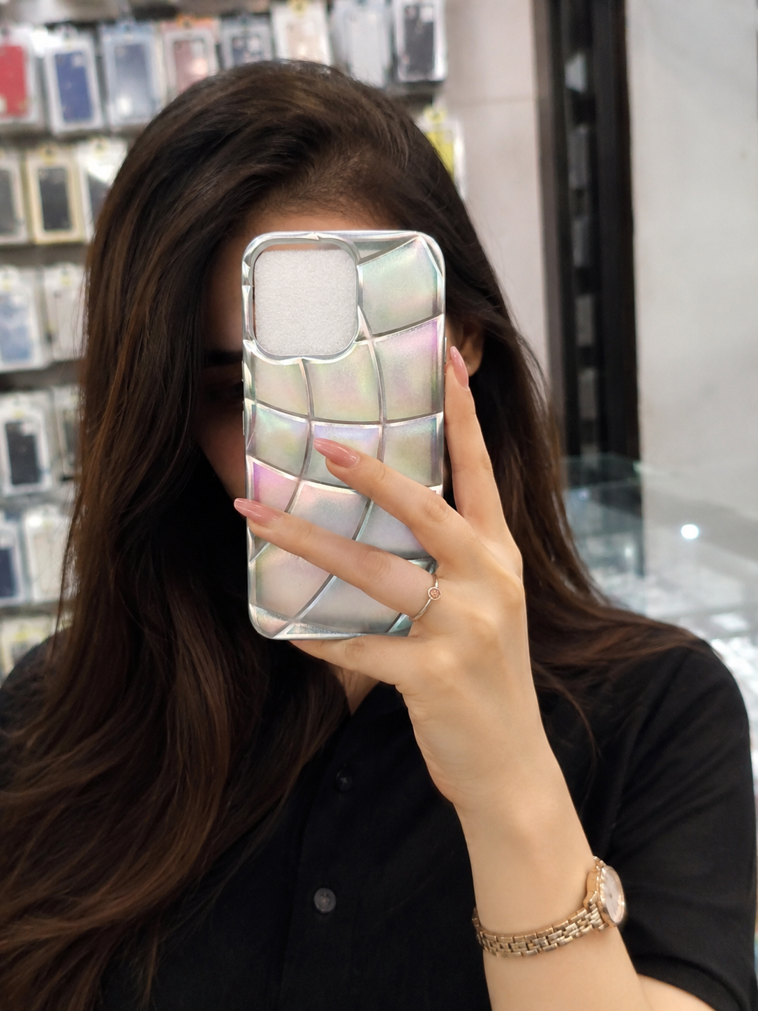 iPhone  Cover - Silver - Cute 3D Donut Coffee Soft Silicon Case with Camera Protection