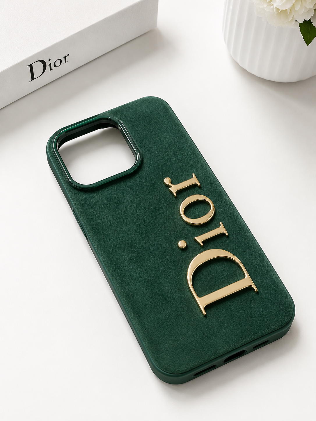Luxury Velvet Dior Style Phone Case