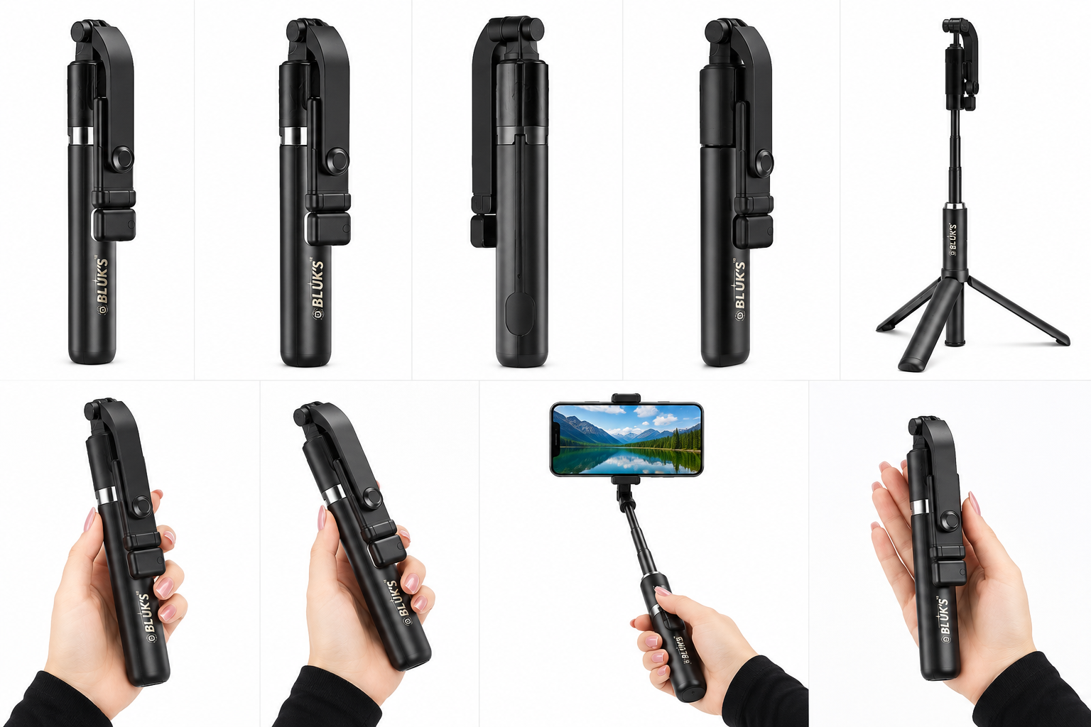Bluks BX-331 1700mm Selfie Stick Tripod With Bluetooth Remote