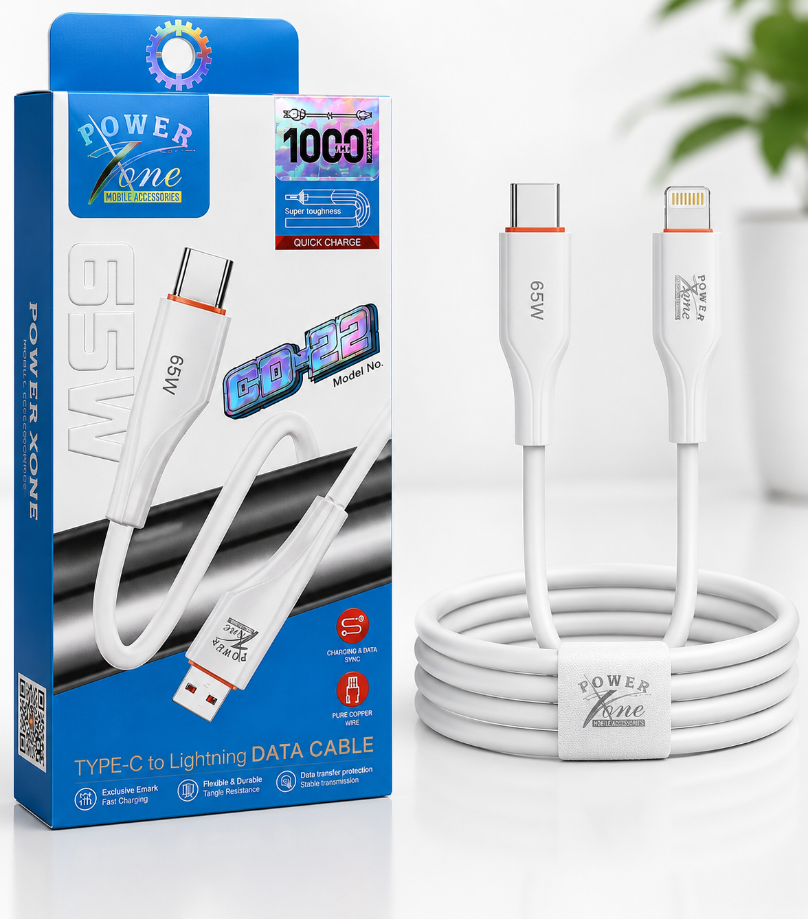 Power zone Type-C to Lightning Fast Charging Cable