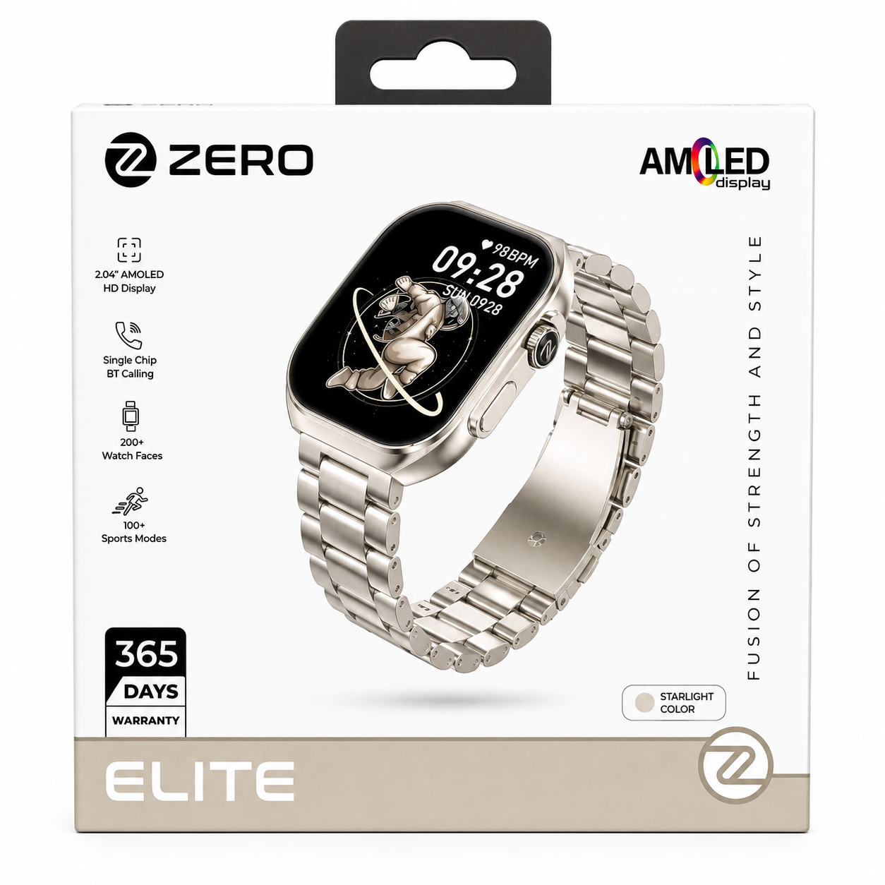 Zero Elite Smartwatch – AMOLED Display, Health Tracking & IP68 Waterproof