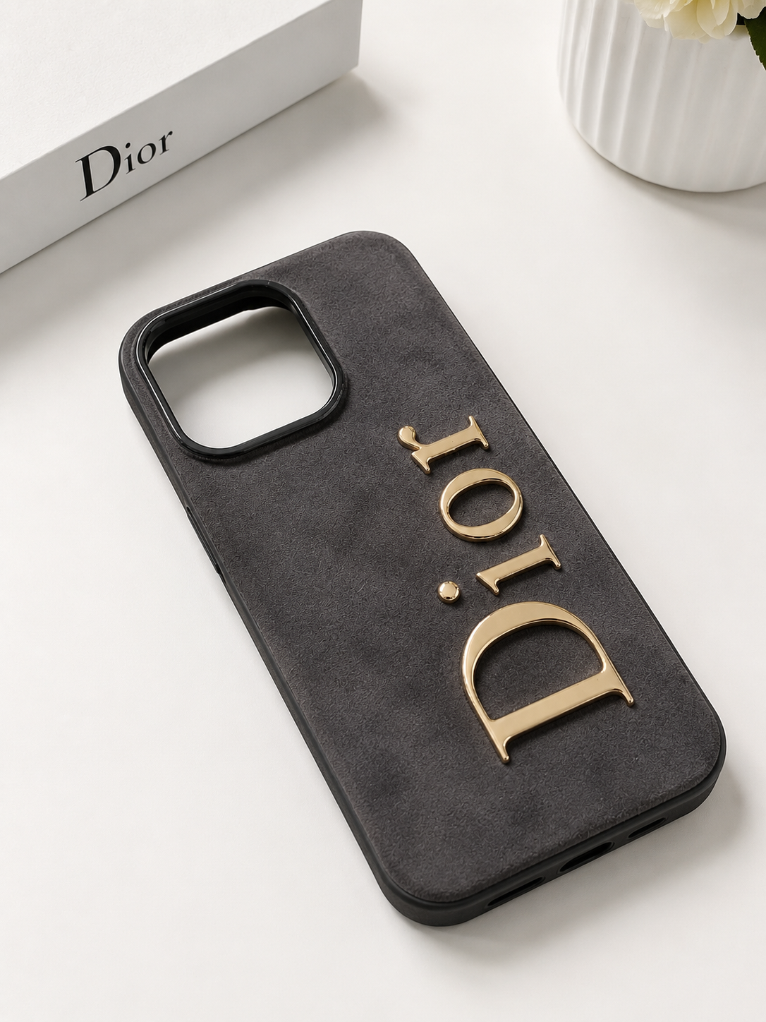 Luxury Velvet Dior Style Phone Case