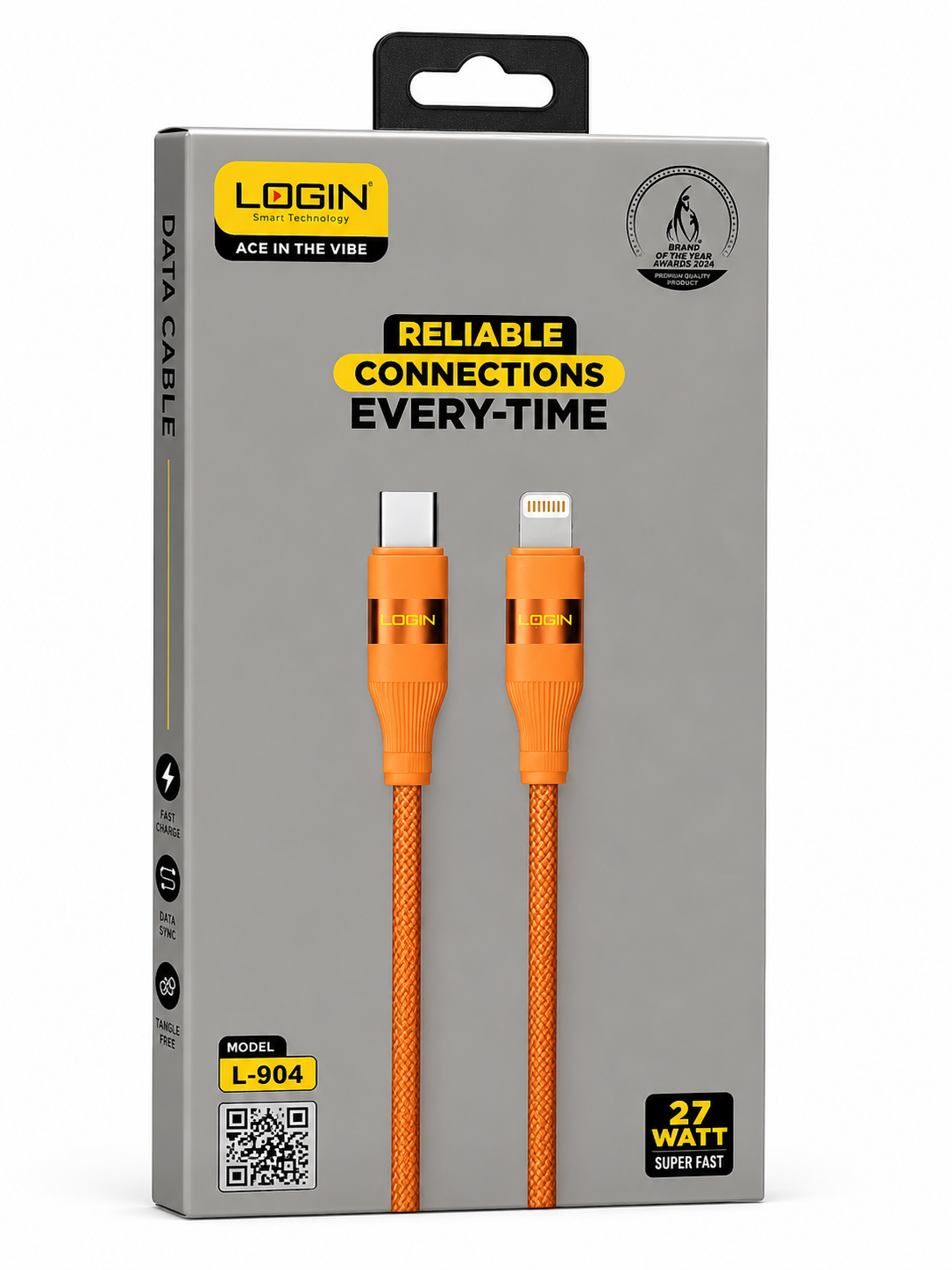 Login L-904 ChargePop| PD to IOS Cable 27watt Support