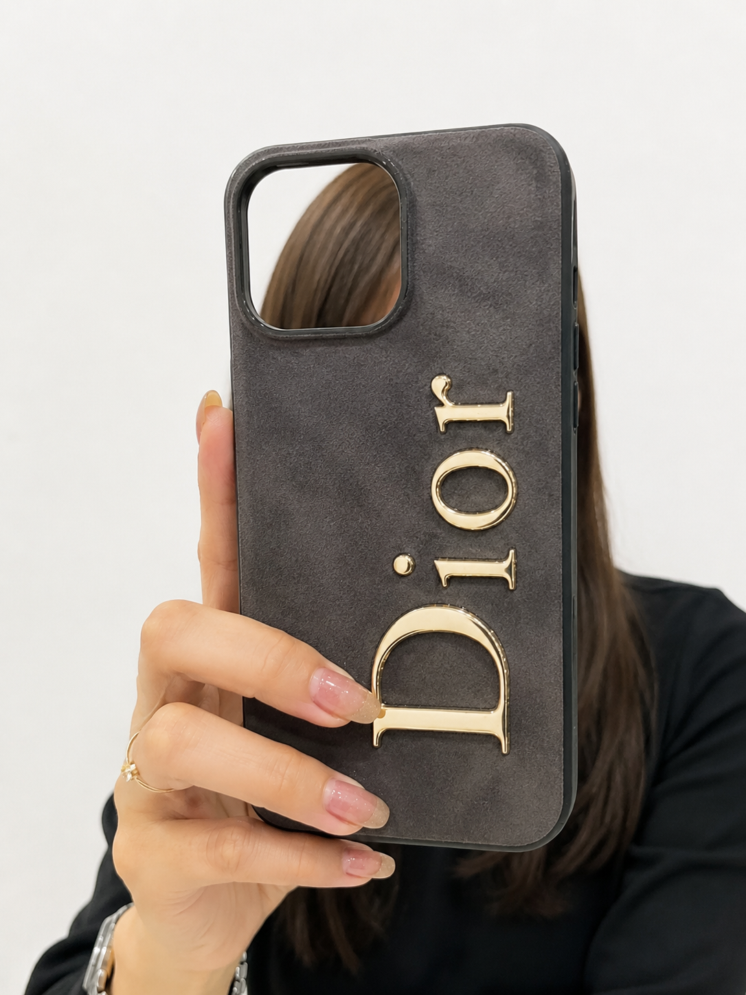 Luxury Velvet Dior Style Phone Case