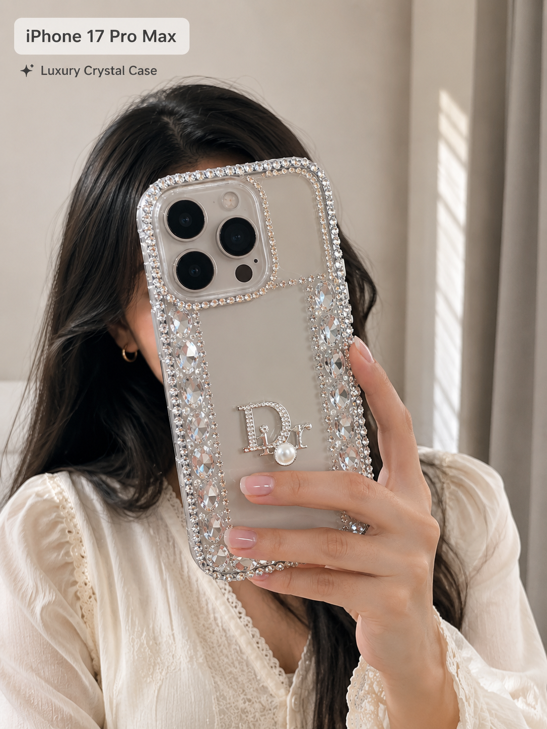 Luxury Crystal Leopard,Lv,Dior Phone Case – iPhone 17 Pro Max