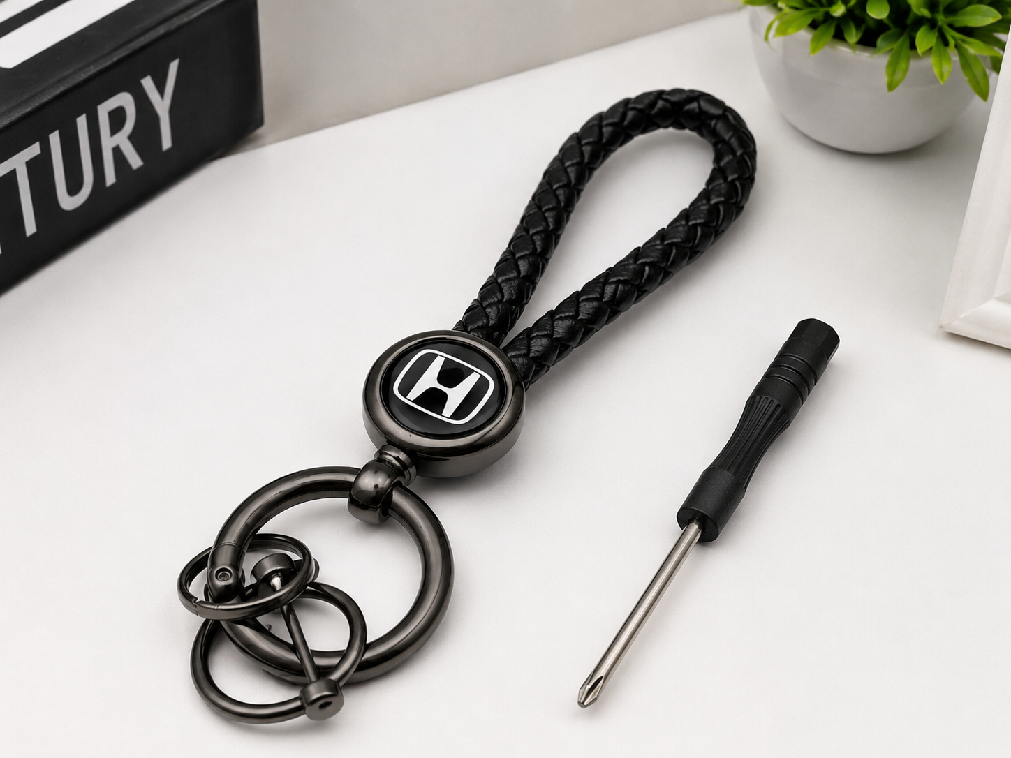 Honda Premium Leather Keychain