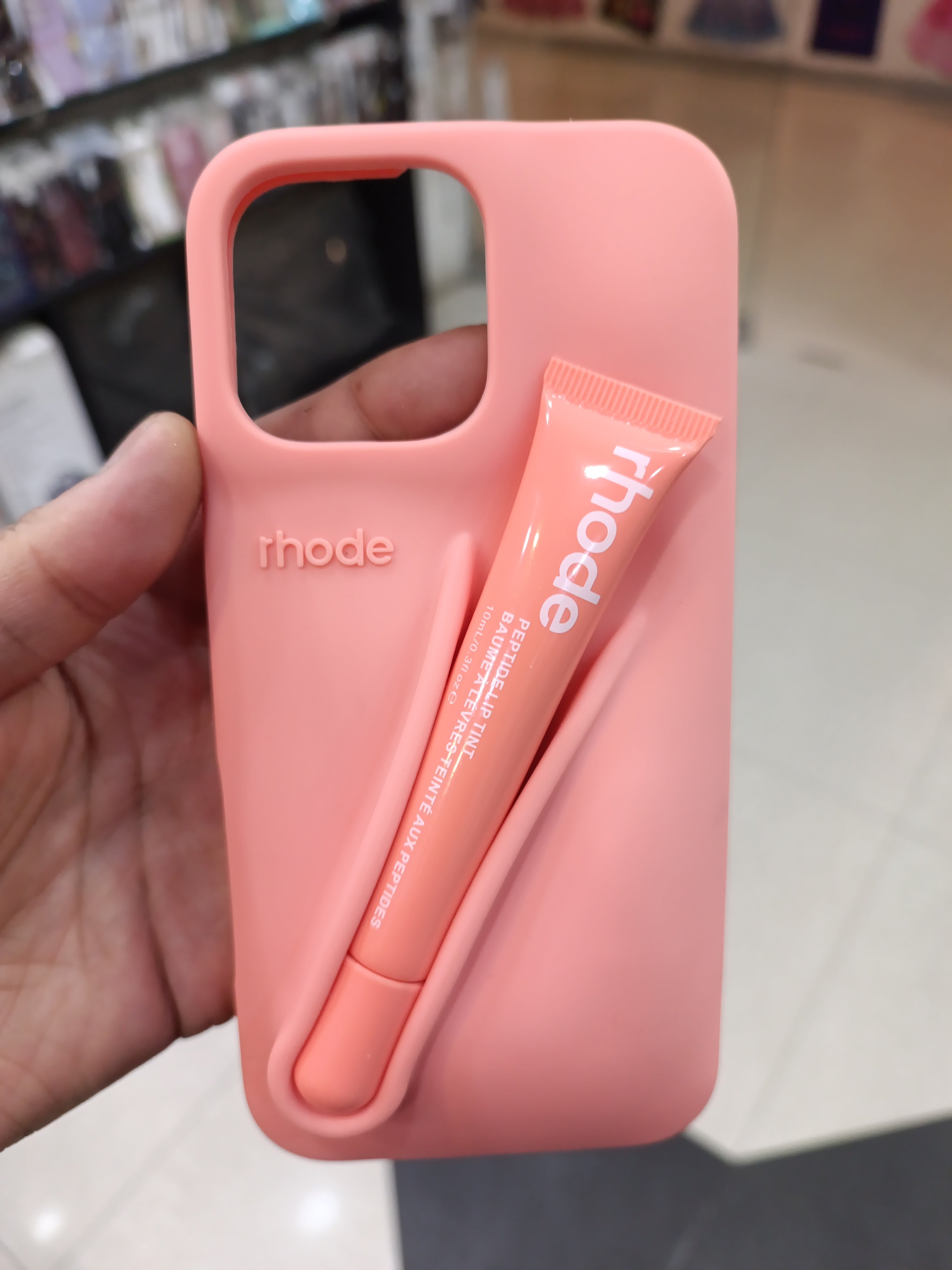 Rhode Lip Tint Holder Silicone Case – Soft Peach