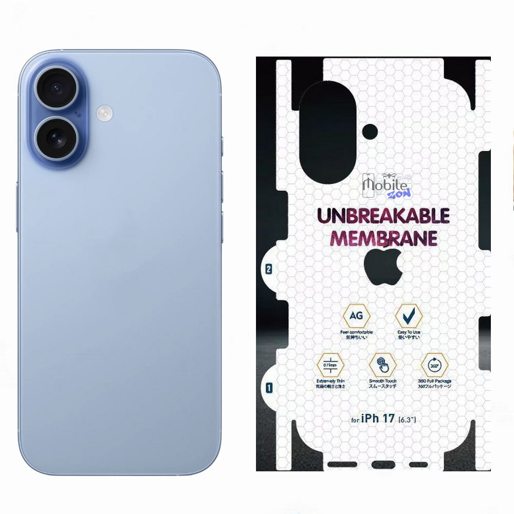 iPhone Unbreakable Membrane Matte Back Sides Protector