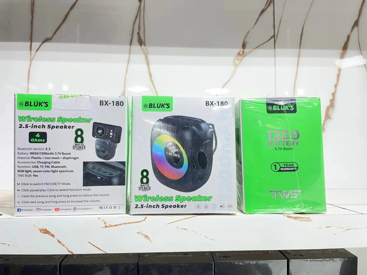 Bluk's Bx-181/Bx-180 Wireless Bluetooth Speaker With Rgb Lights