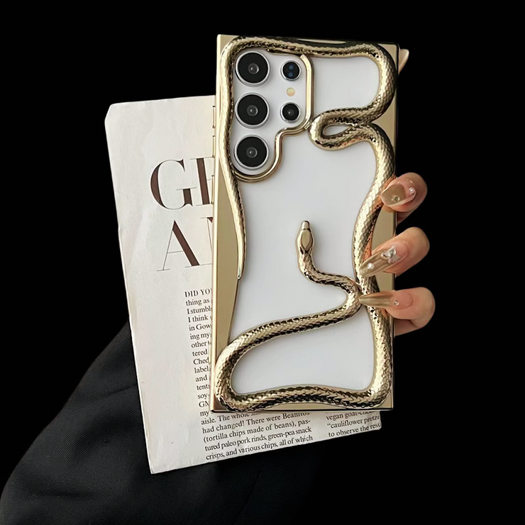 Royal Gold 3D Snake Luxury Cover